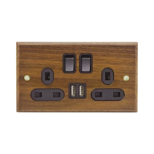 Wooden Toggle Light Switch with Antique Brass Knob - Image 17