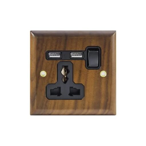 Wooden Toggle Light Switch with Antique Brass Knob - Image 19