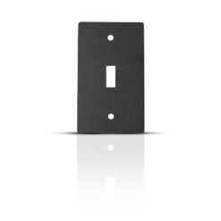 Black Brass 1 Gang Toggle Switch Cover Plate