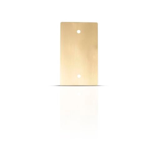 Satin Gold Brass Blank Cover Plate