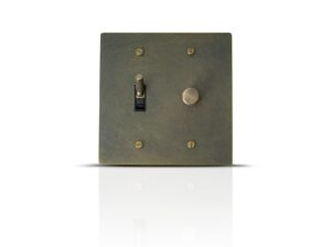 Bronze brass toggle dimmer combo