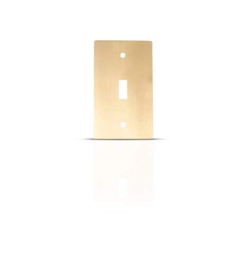 Satin Gold Brass Toggle Switch Cover Plate