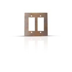 Aged Brass 2 Rocker Switch Plate