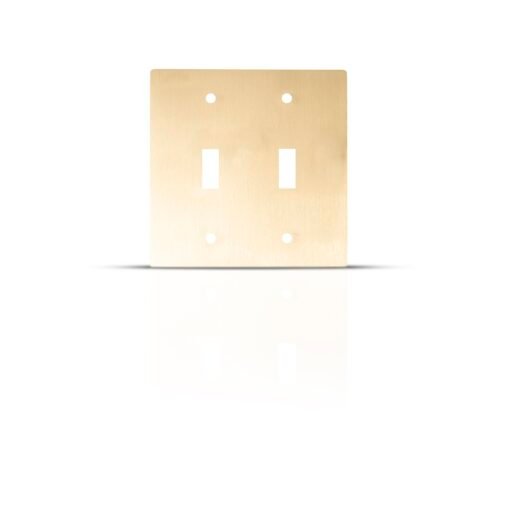 Satin Gold Brass 2 Toggle Switch Cover Plate