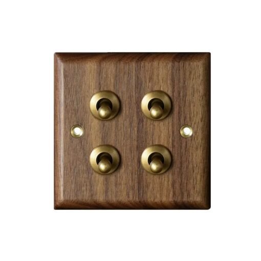 Wooden Toggle Light Switch with Antique Brass Knob - Image 7