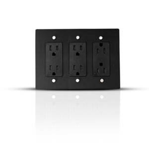 Black outlet cover plates