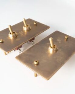 retro style toggle light switch solid brass wall plate