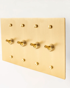 Golden brass toggle switch