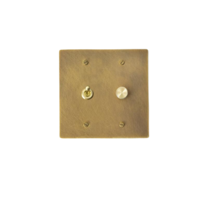 Brass Toggle and Dimmer Switch Plate