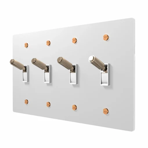 White Brass Toggle Switch - Image 5
