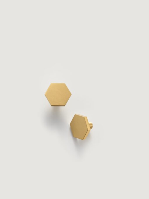 Hexagon Cabinet Knobs - Solid Brass - Image 4