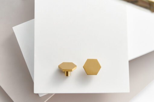 Hexagon Cabinet Knobs - Solid Brass - Image 6