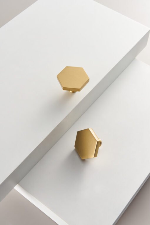 Hexagon Cabinet Knobs - Solid Brass - Image 7