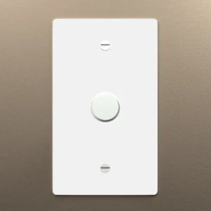 Rotary dimmer switch white brass