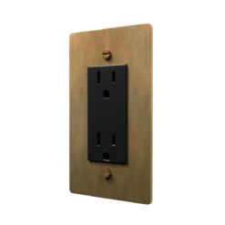 Aged Brass Electrical Outlet