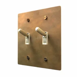 aged brass toggle switch