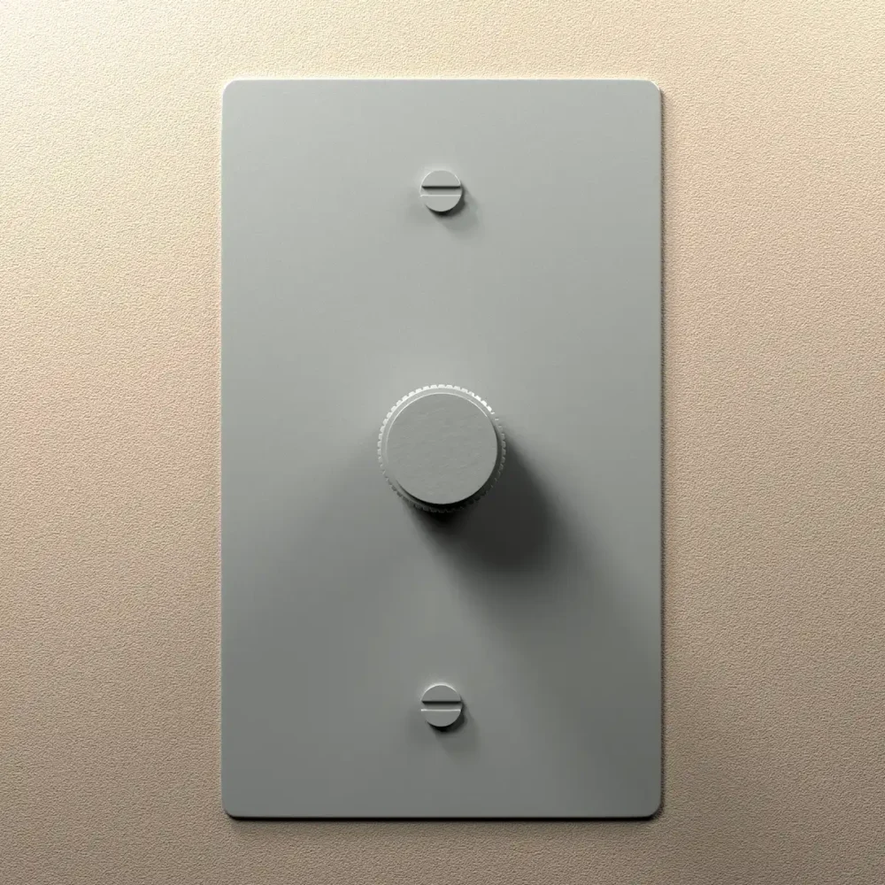 Stainless steel rotary dimmer switch