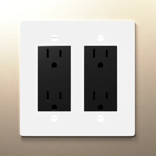 White Brass Electrical Outlet - Image 9