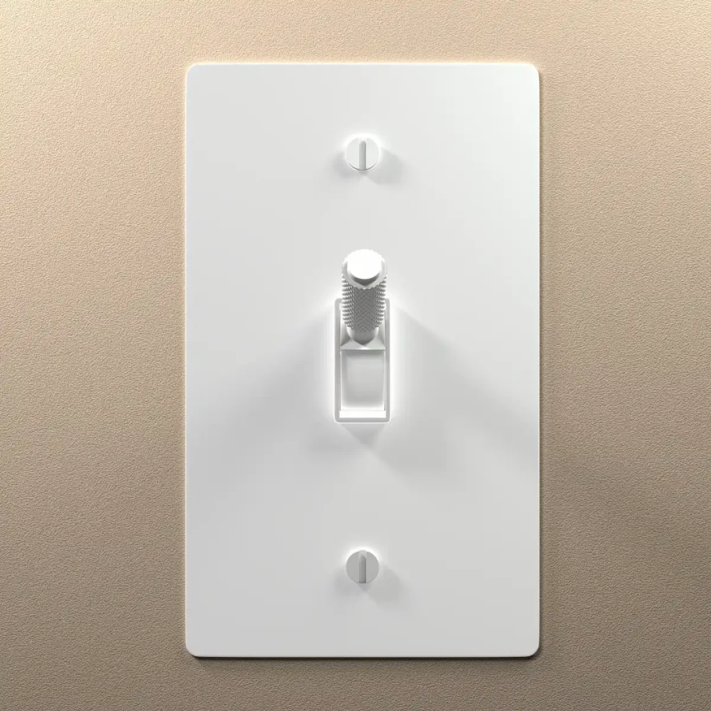 White Brass Toggle Switch - Image 3