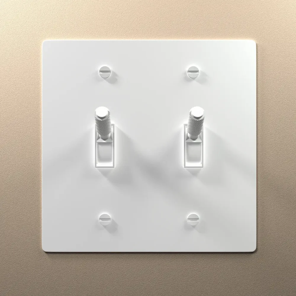 White Brass Toggle Switch - Image 4