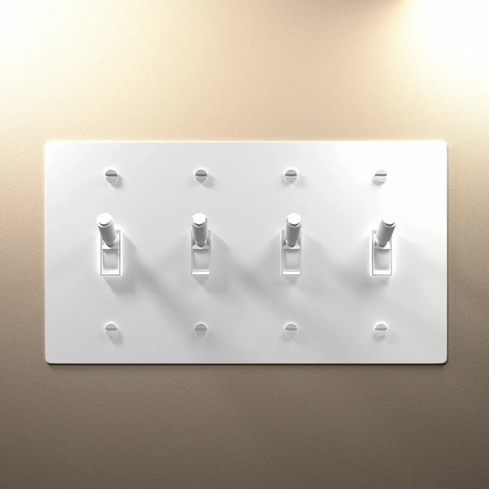 White Brass Toggle Switch - Image 8