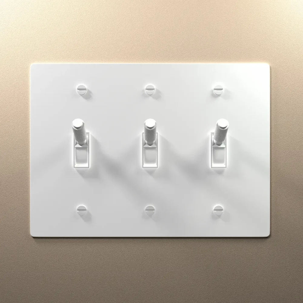 White Brass Toggle Switch - Image 6