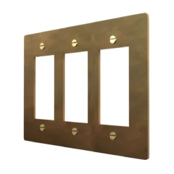 Aged brass decora rocker plate