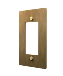 Aged Brass Rocker Switch Cover Plate