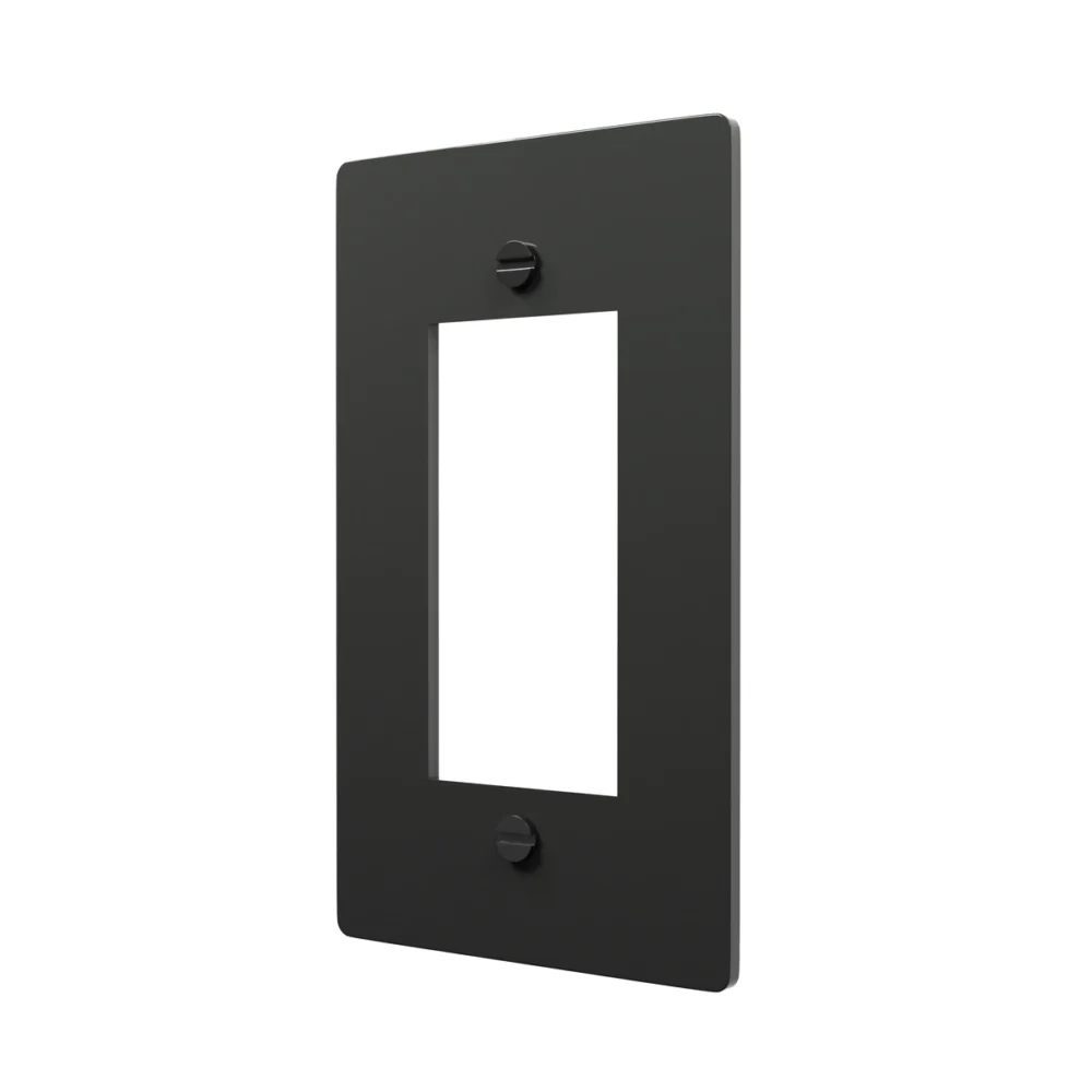 Black Brass Decora Rocker GFCI Switch Plate with modern design and durable finish