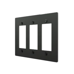 Black Brass Decora Rocker GFCI Switch Plate with modern design and durable finish