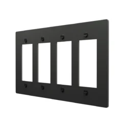 Black Brass Decora Rocker GFCI Switch Plate with modern design and durable finish