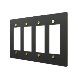 Black Brass Decora Rocker Plate with modern design and durable finish