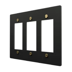 Black Brass Decora Rocker Plate with modern design and durable finish