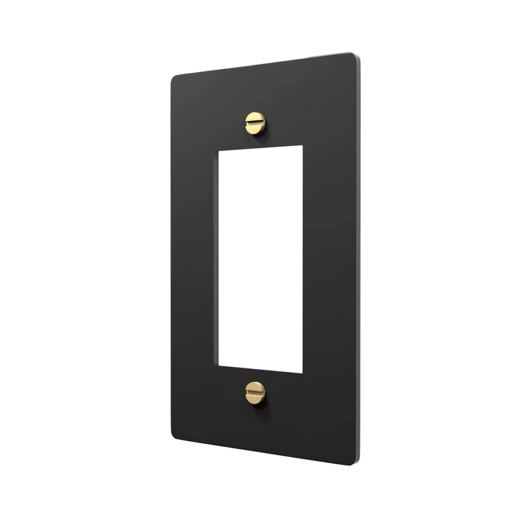 Black Brass Decora Rocker Plate with modern design and durable finish