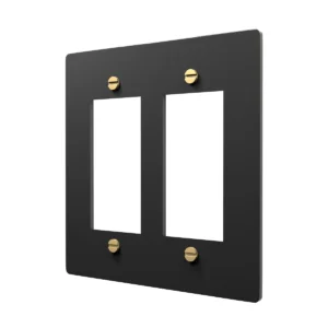 Black Brass Decora Rocker Plate with modern design and durable finish