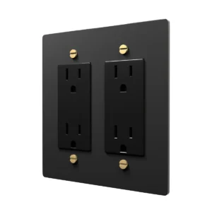 Black brass outlet