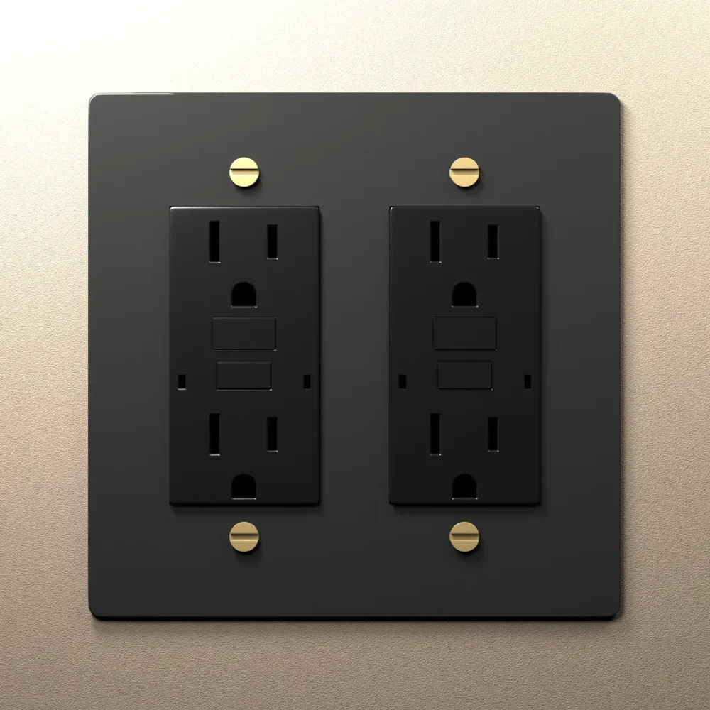 Black brass outlet