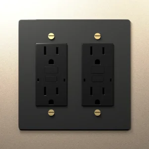 Black brass outlet