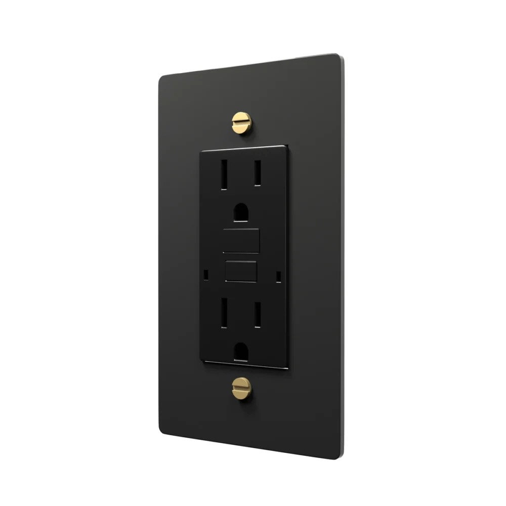 Black brass outlet