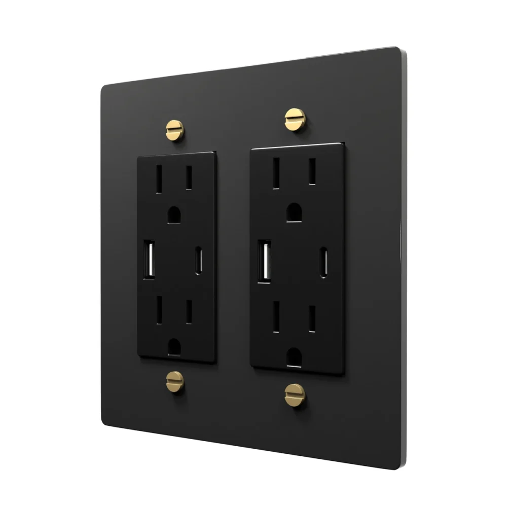 Black brass outlet