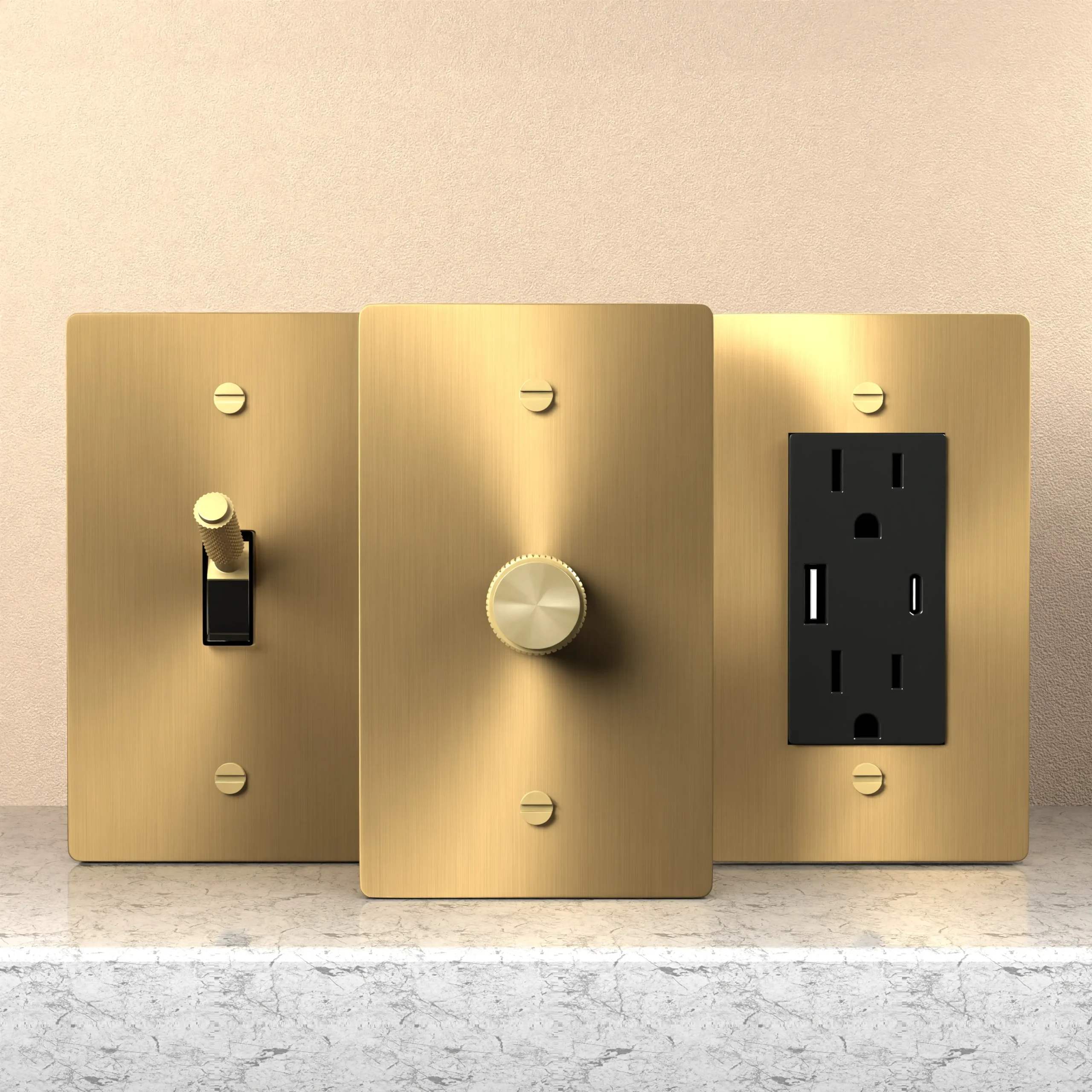 Brass switch plates