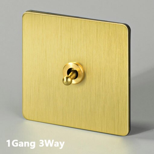 Copper Gold Panel Retro Brass Toggle Switch - Image 4