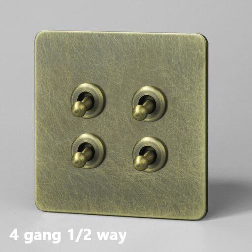 Bronze Panel Vintage Toggle Light Switch - Image 4