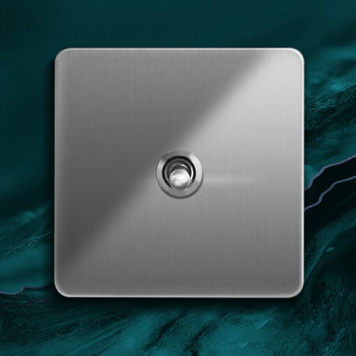 Grey Nickel Aluminium Brushed Panel Retro Toggle Switch