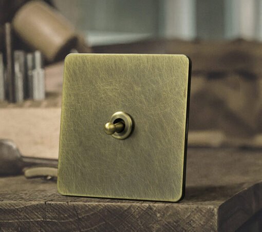 Bronze Panel Vintage Toggle Light Switch - Image 3