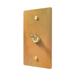 Unlacquered Aged Brass Retro Toggle Switch