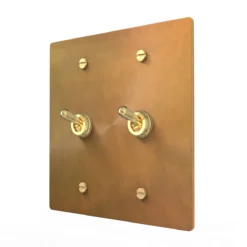 Unlacquered Aged Brass Retro Toggle Switch