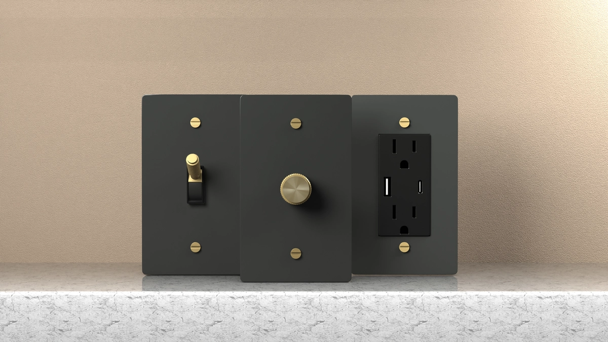 Brass switch plate kit