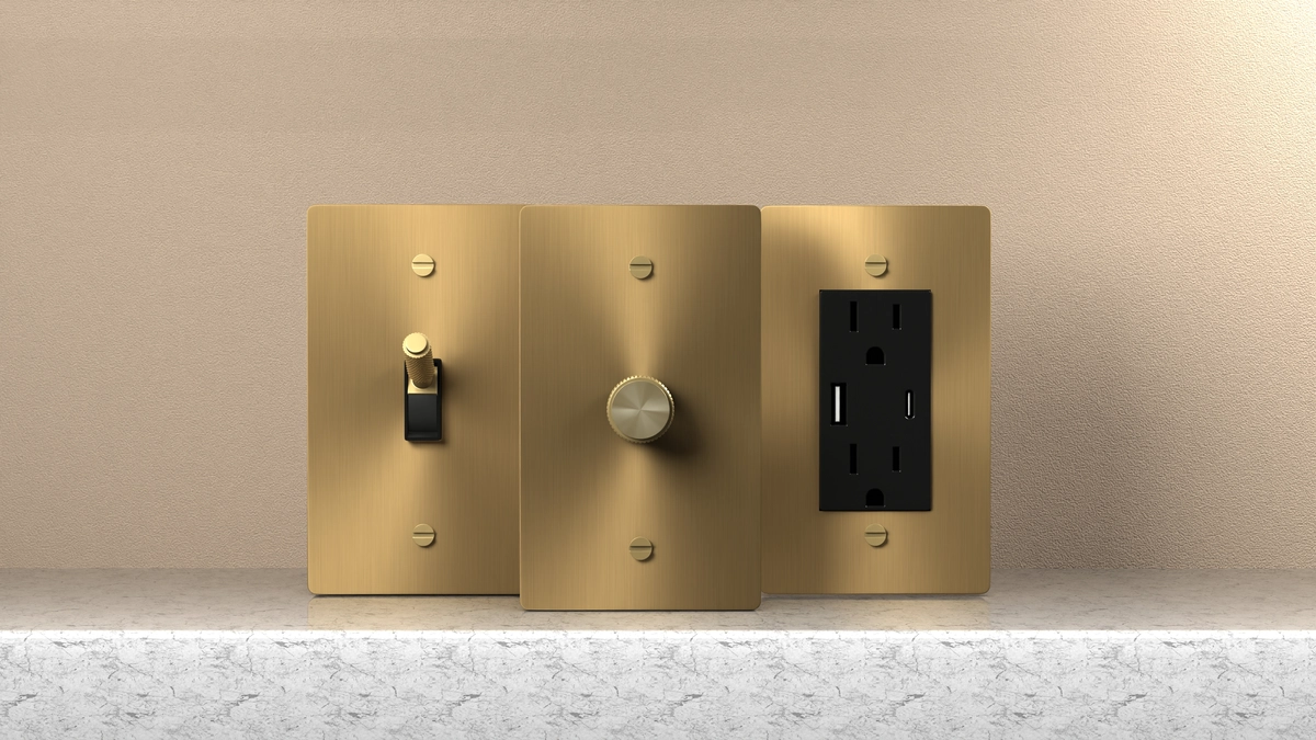 Brass switch plate kit