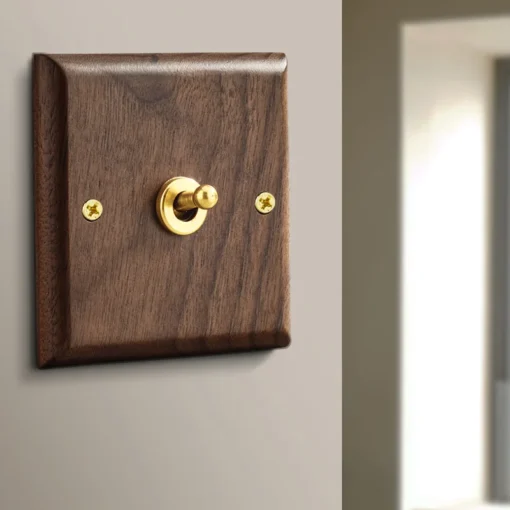 Black Walnut Solid Wood Toggle Switch